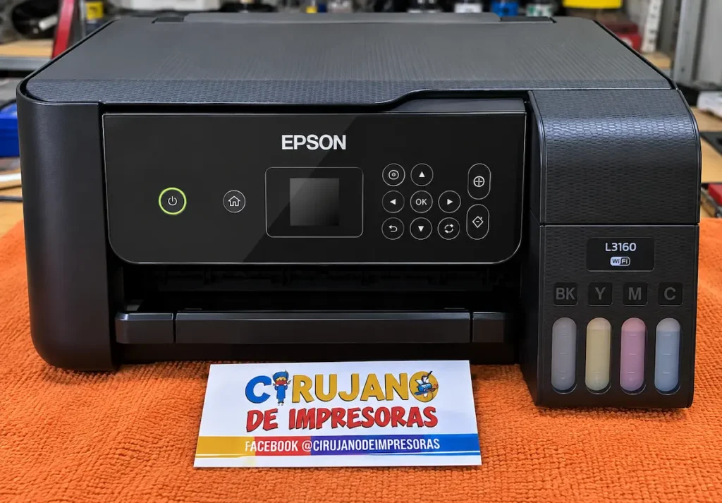 Impresora Epson L3160 en taller de reparación