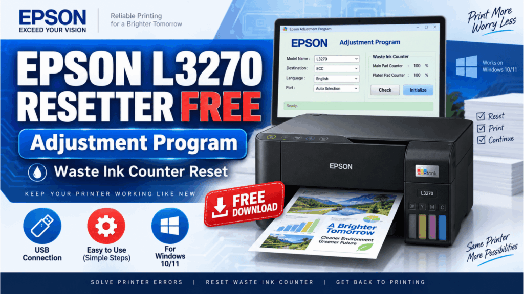 Epson L3270 Resetter Free Adjustment Program