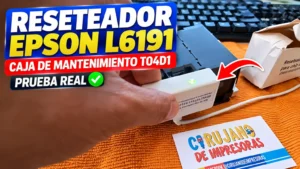 Reseteador Epson L6191 para caja de mantenimiento T04D1